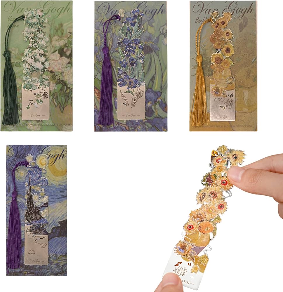 Amazon | しおり 栞 ブックマーク 4本セット 金属 しおり おしゃれ